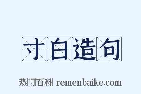 寸白造句是什么意思的图片